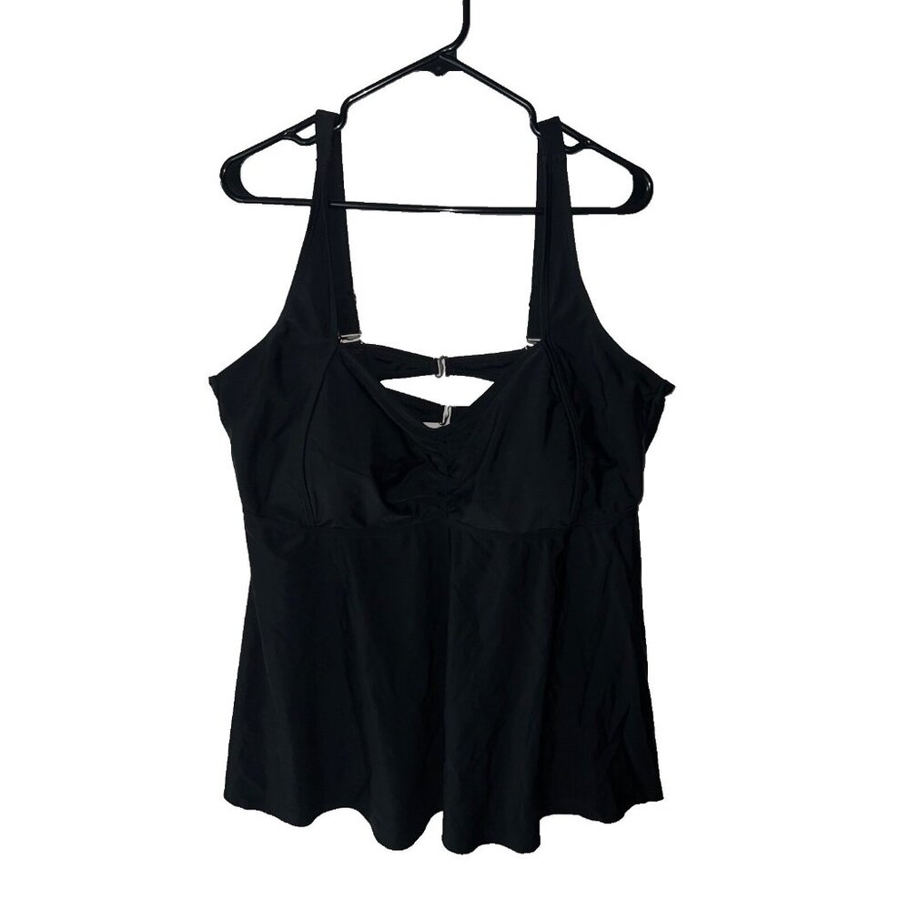 Womans one piece black bathing suit/swim dress ONLY! shelf bra plus size 24W